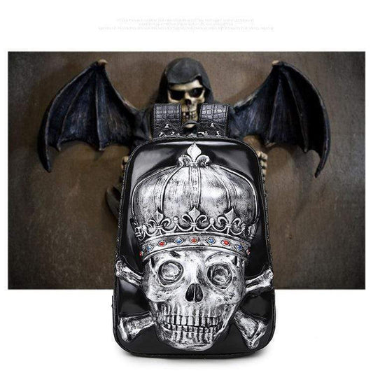 3D Backpack ,Halloween Backpack 3D Pirate Skull Crown Bags Fashion Knapsacks