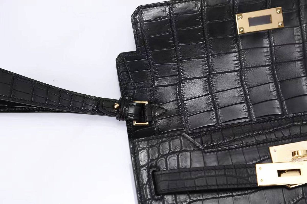 Mens Padlock Handle Wrist Cross Body Bag