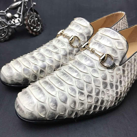 Scarpe da uomo in pelle di pitone in preordine