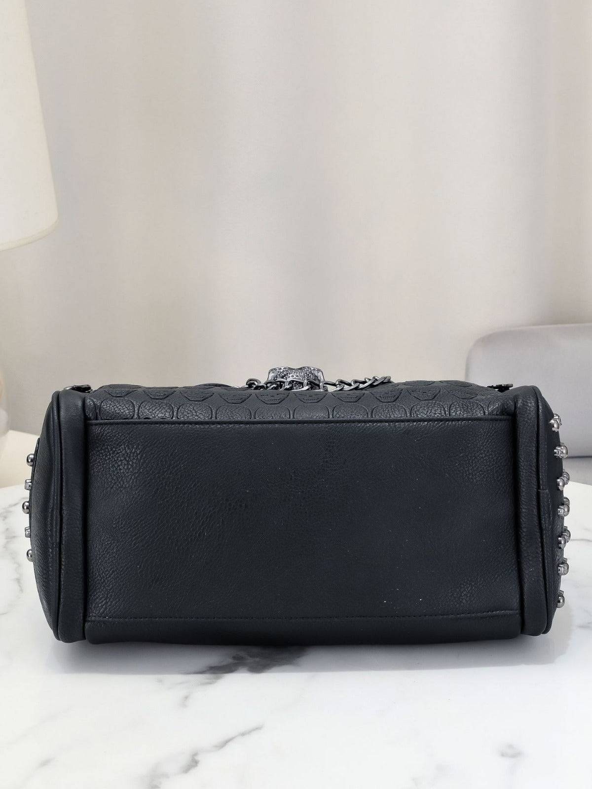 3D Crystal Skull Bag With Studded Satchels