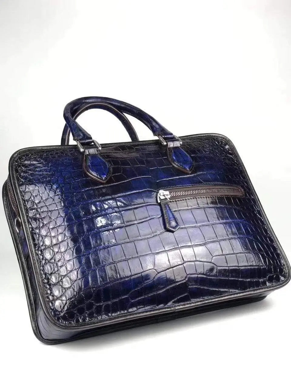 Valigette vintage in pelle di coccodrillo, con manici superiori e borse business