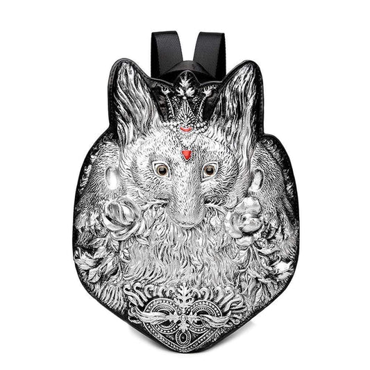3D Backpack Fashion 3D Ladie's Fox Modeling Casual Backpack Bags