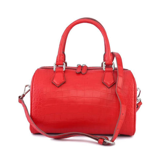 Women's Classic Genuine Crocodile Leather Speedy Satchel Bags Top Handle Boston Handbags
