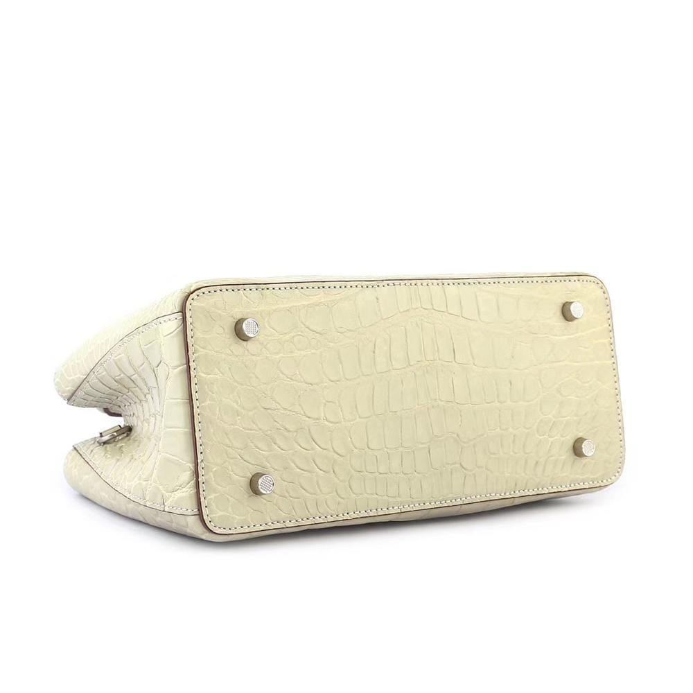 alt
Mini tote bag con manico superiore da donna, crema