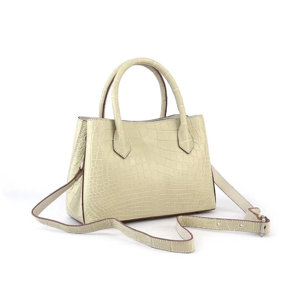 Borse tote mini da donna con manico superiore color crema