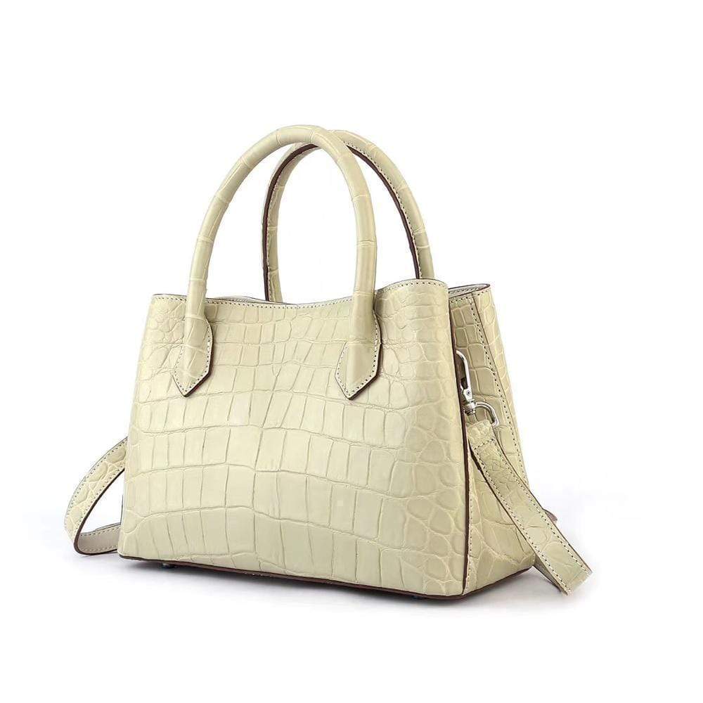 Borse tote mini da donna con manico superiore, crema