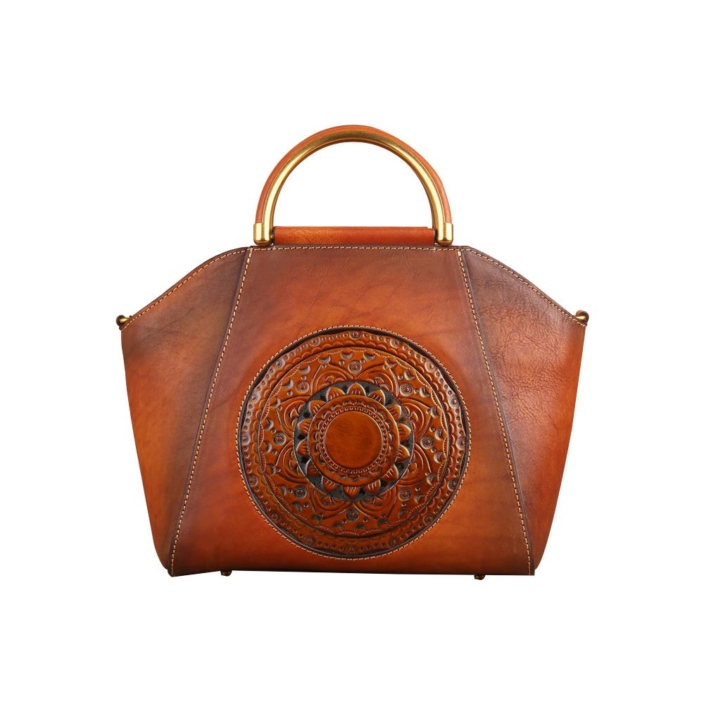 Rossie Viren Borsa vintage da donna in pelle, borsa a spalla, borsa a mano, satchel, tote e crossbody
