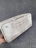 Genuine Crocodile Leather Womens Satchel Tote Bag Himalaya White Small