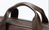 Men's brown leather Attache Briefcase Bag