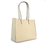 Womens Genuine Belly Leather Tote Bag Shopper Diaper Slouchy Tote Shoulder Bags Cream